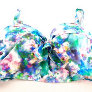 Plus size 3x Blue, Pink, Purple Form Fitting Bikini Top